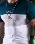 Свободна мъжка тениска с кръгло деколте и къс ръкав с цифров печат, 3цвята , снимка 2