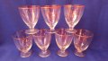 Ретро ракиени чаши, златни кантове, златни шарки, столче 7 бр, снимка 1