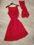 Дамска официална рокля в червен цвят, снимка 2