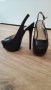 Дамски черни сандали на висок ток размер 35, снимка 3