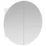 vidaXL Шкаф за баня с кръгло огледало и LED, бял, 40x40x17,5 см（SKU: 345579）, снимка 1