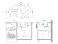 Бяла ъглова кухненска гранитна мивка Копенхаген 900 Corner 900x500 мм, снимка 5