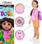 Нов Официален Dora the Explorer детски маскараден костюм Rubies 3 части с раничка, снимка 3