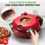 Електрическа фурна за пица NutriChef , 30 см плот, червена, снимка 2
