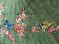 Ръчно изработен, ръчно рисуван тайландски чадър "Цветя и пеперуди", парасол,  Чианг Май/ Chiang Mai, снимка 4
