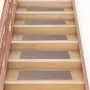 vidaXL Изтривалки за стълби, самозалепващи се, 15 бр., 76x20 см, светлокафяви, правоъгълни, снимка 2