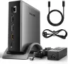 Докинг станция WAVLINK USB-C за 3 монитора, 2 DisplayPort, HDMI, зарядно 140 W, снимка 1