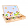 Дървена дъска (кутия с магнитен пъзел), снимка 1 - Рисуване и оцветяване - 34983123