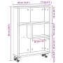 vidaXL Тесен шкаф за съхранение бетонно сив 48x13x68см инженерно дърво, снимка 10