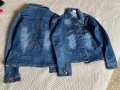 Детско кожено и дънково яке, снимка 1