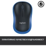 Мишка LOGITECH M185 BLUE 910-002236 син цвят, безжична връзка, снимка 3