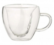 Двустенна чаша Pufo за топли напитки, кафе или чай, 240 мл, интериор във формата на сърце, прозрачен, снимка 4