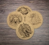 Комплект подложки за чаши (coaster) Dragons, снимка 2