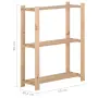 vidaXL 3-етажен стелаж, 60x28,5x90 см, бор масив, снимка 5