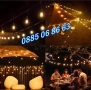 Градински гирлянд 20 бр. LED крушки, топла светлина 10 метра, снимка 2