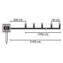 Соларни коледни лампички, Топло бяло, 200 LED, С програми, снимка 3