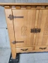 Шкаф с дърворезба и метален обков, снимка 5