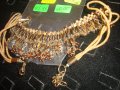 БОГАТО УКРАСЕНА ЗЛАТИСТА с КРАСИВИ ФАСЕТИРАНИ КРИСТАЛИ КАМЪНИ ВИНТИДЖ ОГЪРЛИЦА 14200, снимка 10