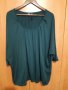 4-5XL Масленозелена блузка-туника от фино тънко трико,с ластиче на ханша,с 3/4 приле ръкав,като нова