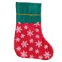 4218 Коледен чорап за подаръци с декорация снежинки, снимка 1