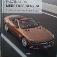 Книга за Mercedes-Benz SL немски език твърди корици автомобили история списания каталози, снимка 1 - Други - 36885834