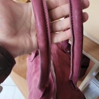 ADAX естествена кожа голяма чанта,красив винен цвят, снимка 7 - Чанти - 44178385