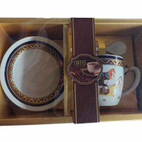 Комплект от 3 части -  чаша,чинийка,лъжичка, за пълноценно удоволствие в стил, снимка 3 - Чаши - 44926759