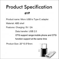 Преходници микро USB към USB TYPE C, снимка 6 - USB кабели - 27336100