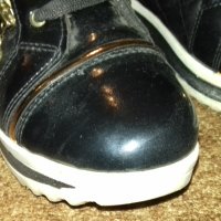 Дамски обувки с висока подметка черни, снимка 6 - Маратонки - 42850060