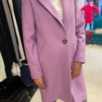 НАМАЛЕНО - Ново бутиково лилаво палто размер 38, снимка 2 - Палта, манта - 42407062