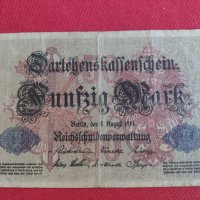 Райх банкнота 50 марки 1914г. Германия перфектна за колекционери 28216, снимка 1 - Нумизматика и бонистика - 37143424