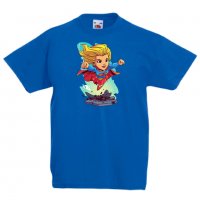 Детска тениска DC Super Girl Star Wars,Игра,Изненада,Подарък,, снимка 4 - Детски Блузи и туники - 36658374
