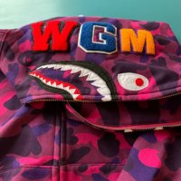 Унисекс суичър суетшърт BAPE A Bathing Ape Purple Shark Camo M L XL лилав, снимка 9 - Суичъри - 36906869