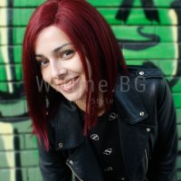 Средна дължина тъмночервена перука от ЕСТЕСТВЕН косъм Селена, снимка 5 - Аксесоари за коса - 38356215