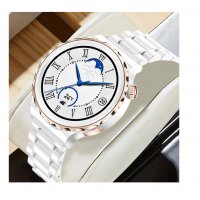 Стилен смарт часовник D3 Pro, Smart watch, Керамичен, Бял, снимка 6 - Смарт гривни - 40002779