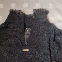 Черна дантелена блуза Guess, снимка 6 - Корсети, бюстиета, топове - 42137045