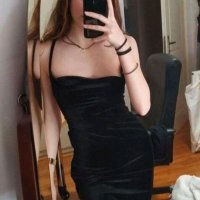  Къса черна рокля с гол гръб кадифе, снимка 7 - Рокли - 27465932