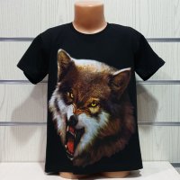Нова детска тениска с дигитален печат Зъбат вълк, Серия Вълци, снимка 8 - Детски тениски и потници - 29902524