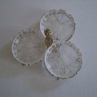 метал с кристал фруктиера за ядки локум, снимка 1 - Антикварни и старинни предмети - 37190899