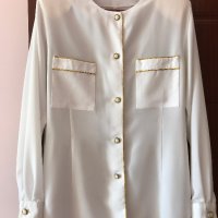 Памучна дамска риза с къс ръкав марка Killah Бяла Блуза с Дълъг ръкав, снимка 5 - Ризи - 25451291