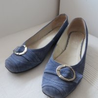 Удобни обувки, естествен велур, 39, сини, снимка 1 - Дамски ежедневни обувки - 31284654