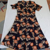 Копринена рокля ХЛ размер, снимка 1 - Рокли - 29433070