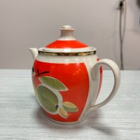Съветски порцеланов чайник. №2856, снимка 1 - Колекции - 38361643