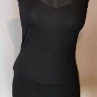 Черна рокля с тюл р-р S, снимка 2 - Рокли - 40854664