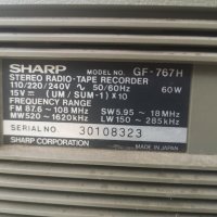 SHARP GF 767H Radio Dual cassette recorder Boombox, снимка 7 - Аудиосистеми - 40825247
