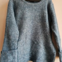 СТРАХОТЕН ПУЛОВЕР В СИНЬО 2XL, снимка 1 - Блузи с дълъг ръкав и пуловери - 38574414