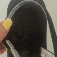 Нови черни сандали Borboniqua Napoli, снимка 2 - Сандали - 37993500