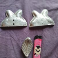 Стари форми за сладки  зайчета и листо, снимка 4 - Антикварни и старинни предмети - 40008065