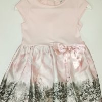 Официална рокля НМ розова – 134-140см, 8-10 години, снимка 6 - Детски рокли и поли - 34006783