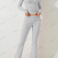 Дамски ежедневен едноцветен моден комплект с дълъг ръкав, 4цвята , снимка 13 - Комплекти - 44737988